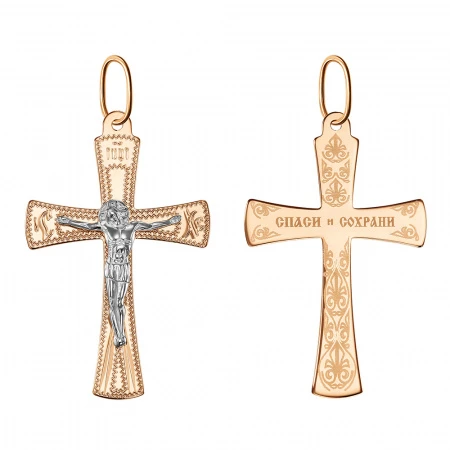 Подвеска  из комбинированного золота