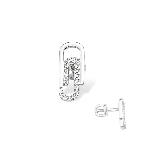 Пирсинг  серебряный с фианитом