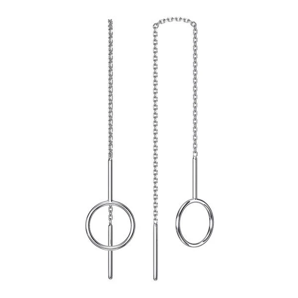 Серьги  серебряные