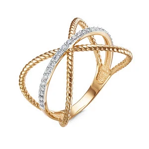 Кольцо  из красного золота с бриллиантом