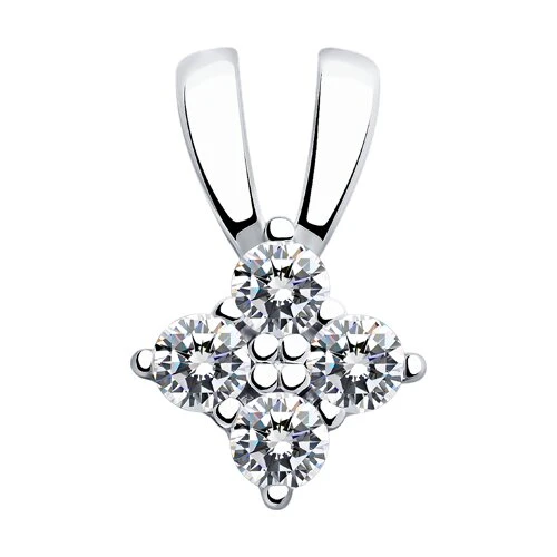 Подвеска  серебряная с фианитом