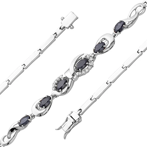 Браслет  золотой с сапфиром