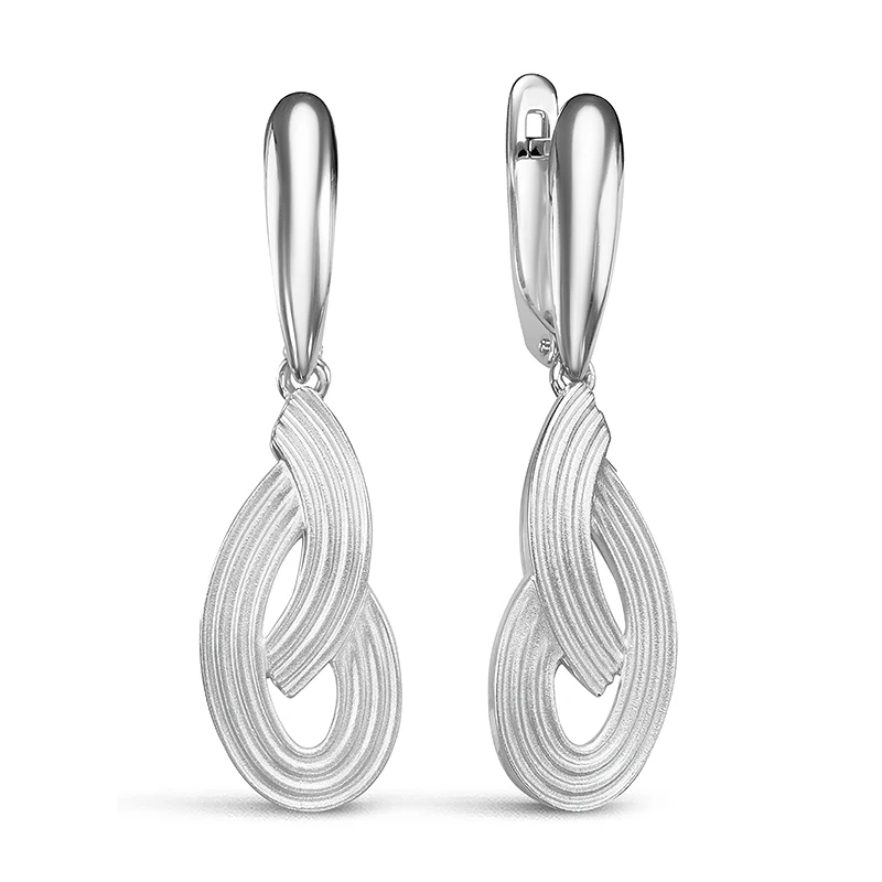 Серьги «Дельта» серебряные