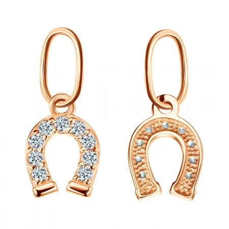 Подвеска  из красного золота с фианитом