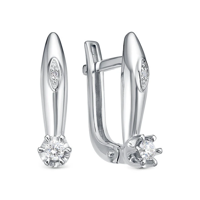 Серьги «BERGER» из белого золота