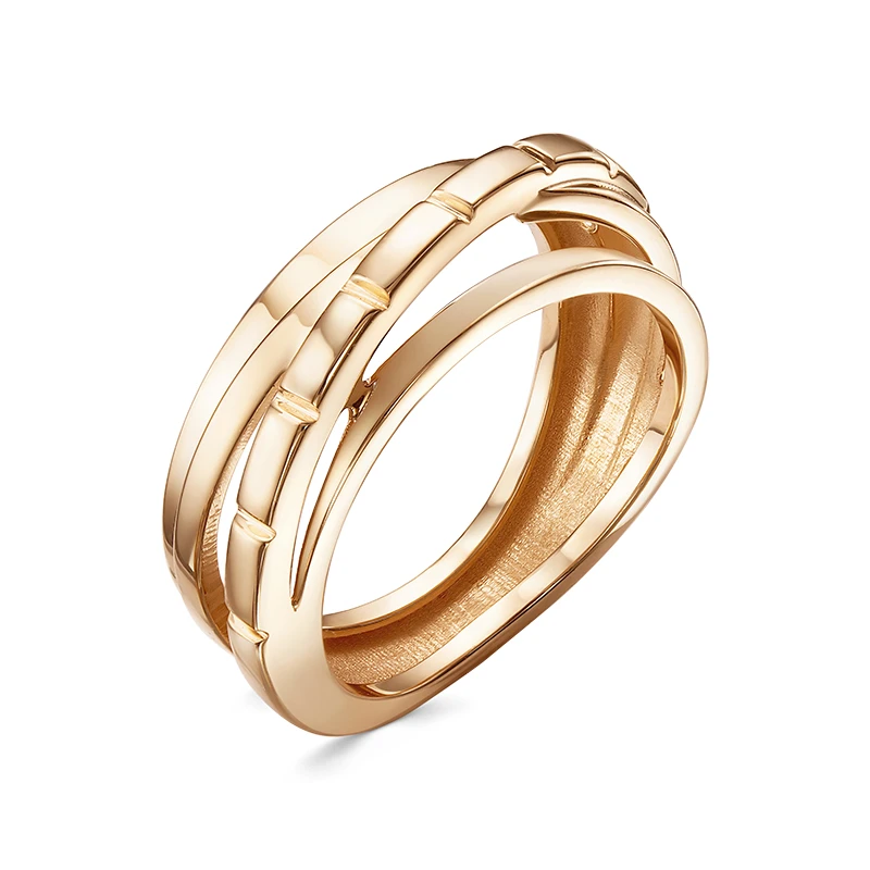 Кольцо «Дельта» из красного золота