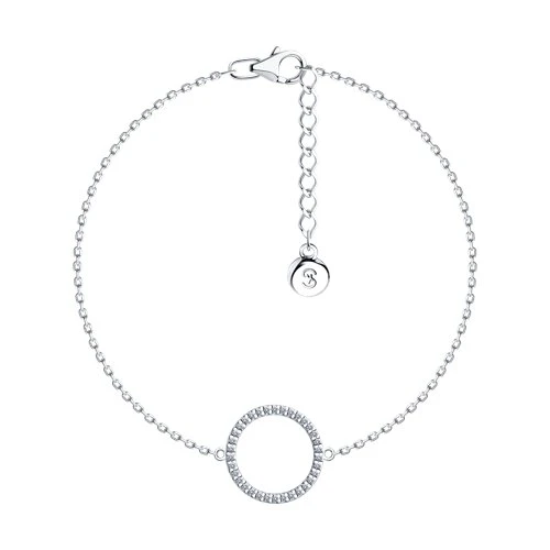 Браслет  серебряный с фианитом