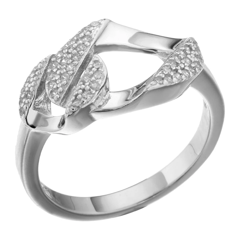 Кольцо  серебряное с фианитом