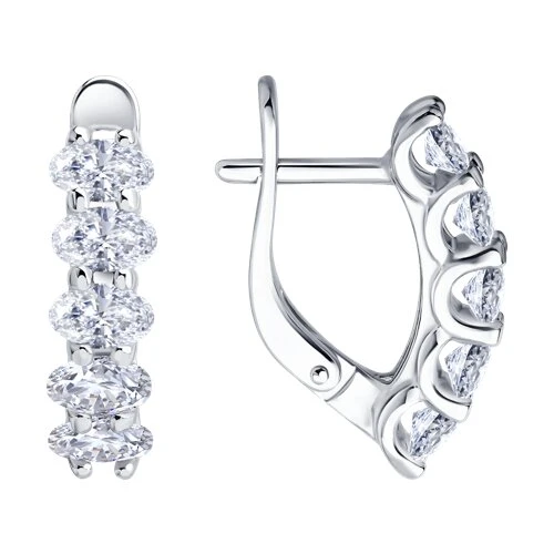 Серьги  серебряные