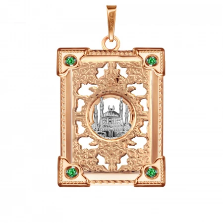 Подвеска  из красного золота с фианитом