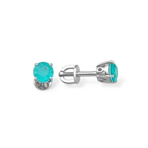 Серьги  серебряные с фианитом