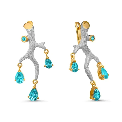 Серьги «PLATA» серебряные