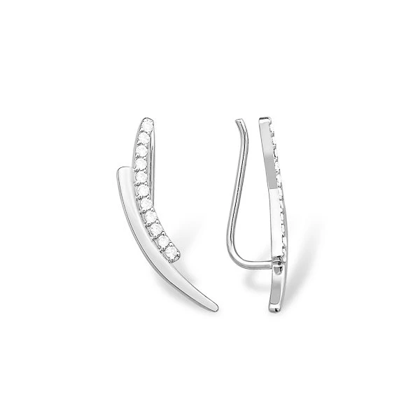 Серьги  серебряные с фианитом