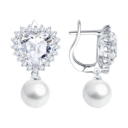 Серьги  серебряные