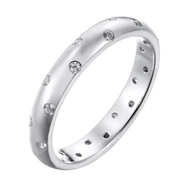 Кольцо «Сильверк» серебряное с фианитом