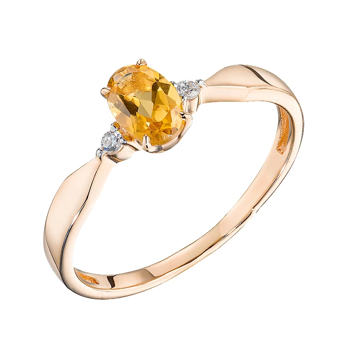 Кольцо  из красного золота