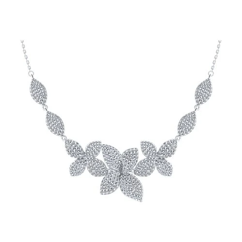 Колье  серебряное с фианитом