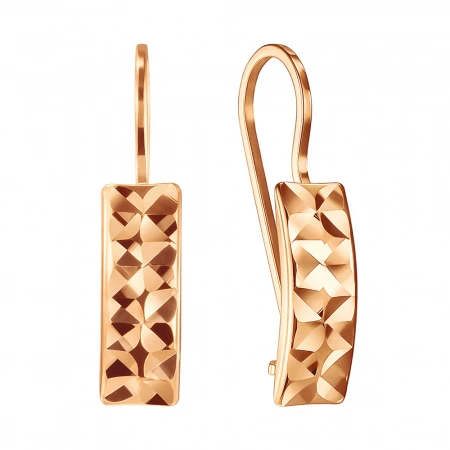 Серьги  из красного золота