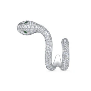 Пирсинг  серебряный с фианитом