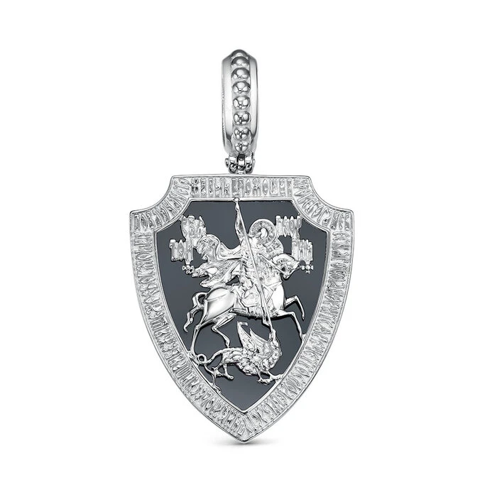 Подвеска  серебряная с ониксом