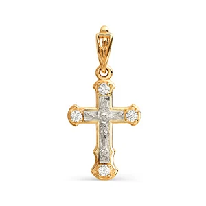 Подвеска  из красного золота с фианитом