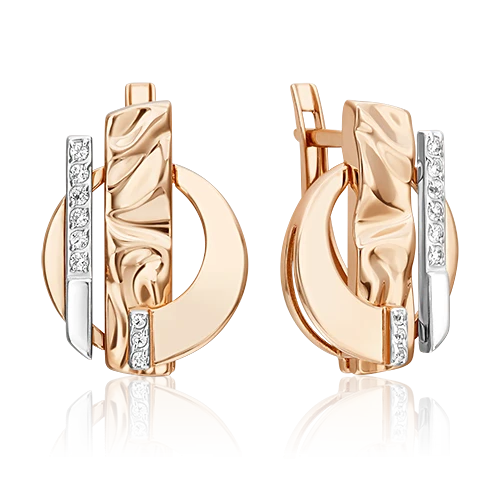 Серьги  из красного золота с топазом