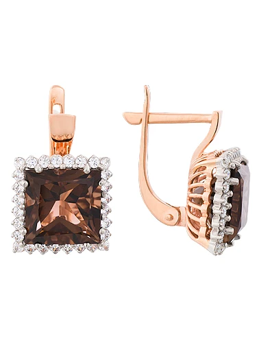 Серьги  из красного золота