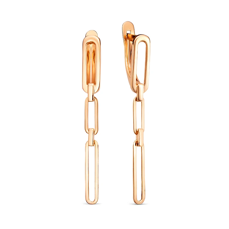 Серьги  из красного золота