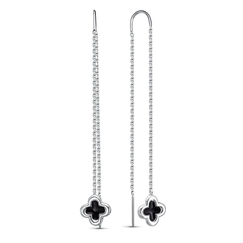 Серьги  серебряные