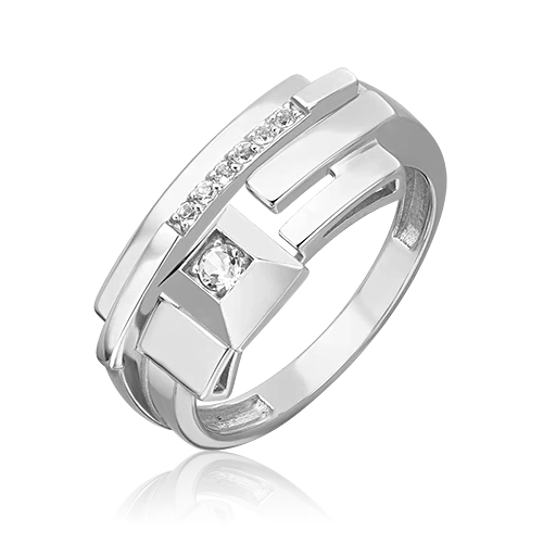 Кольцо  из белого золота с топазом