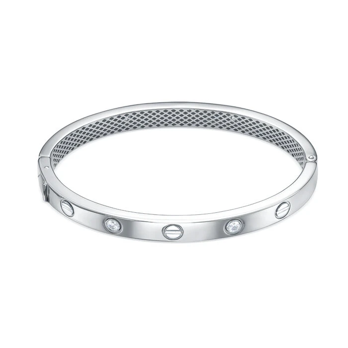 Браслет  из белого золота с бриллианитом