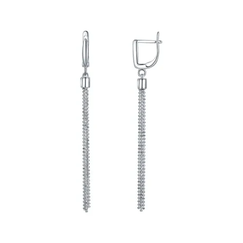 Серьги  серебряные