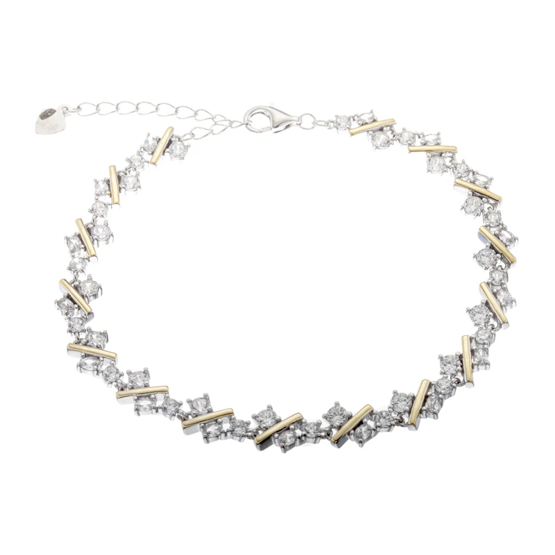 Браслет  серебряный с фианитом