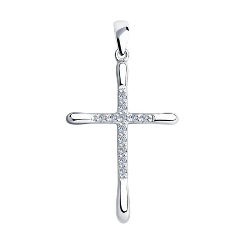 Подвеска  серебряная с фианитом