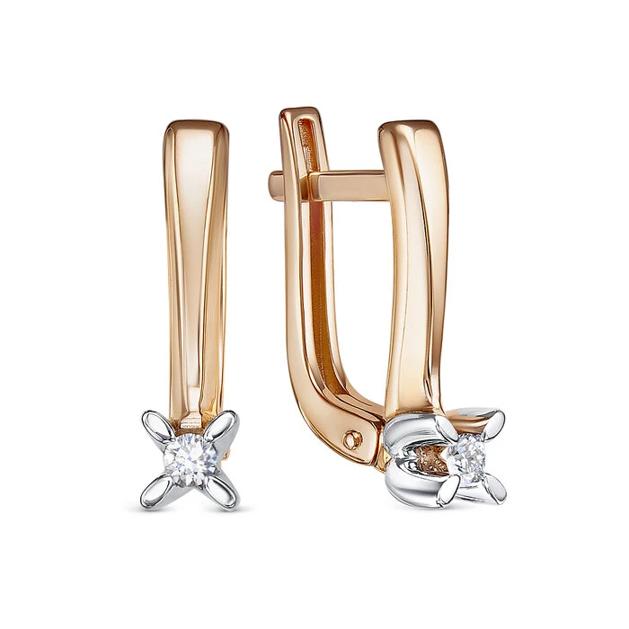 Серьги «BERGER» из красного золота