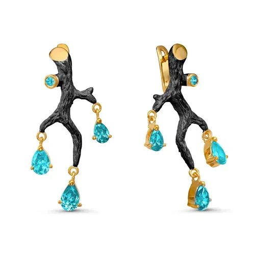 Серьги «PLATA» серебряные