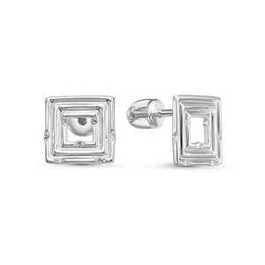 Пирсинг  из белого золота с природным бриллиантом