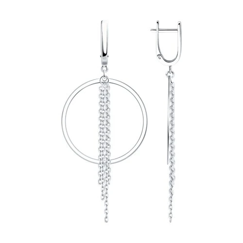 Серьги  серебряные