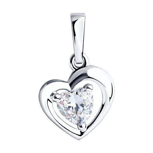 Подвеска  серебряная с фианитом