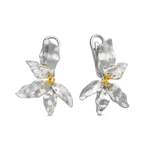 Серьги «PLATA» серебряные