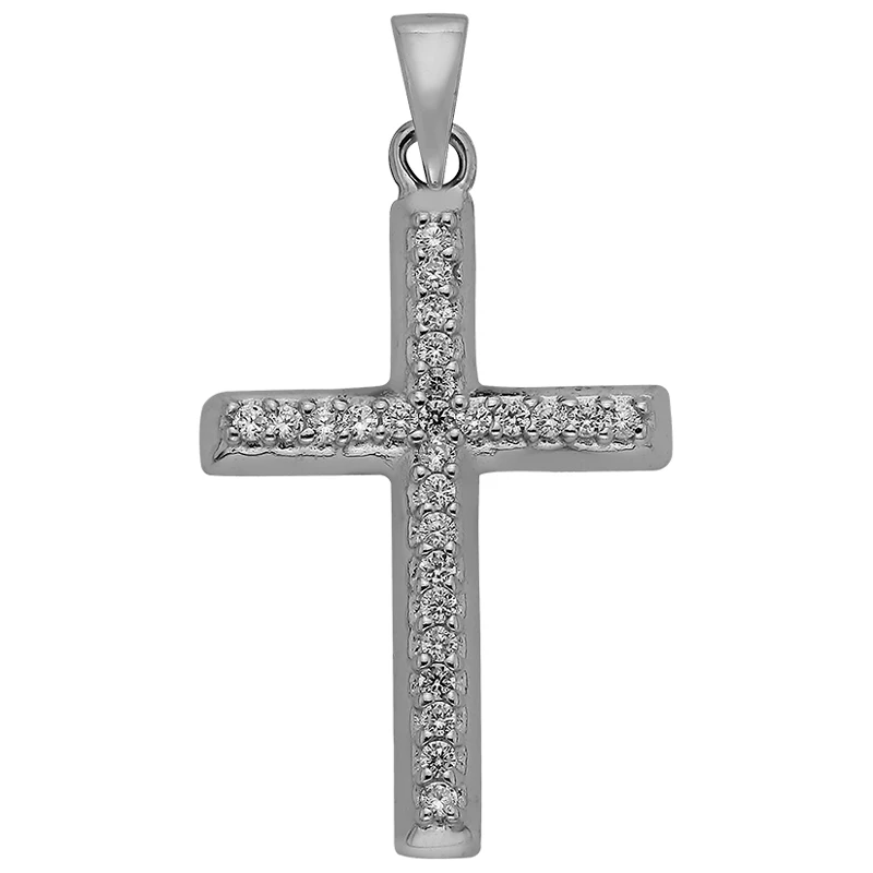 Подвеска  серебряная с фианитом