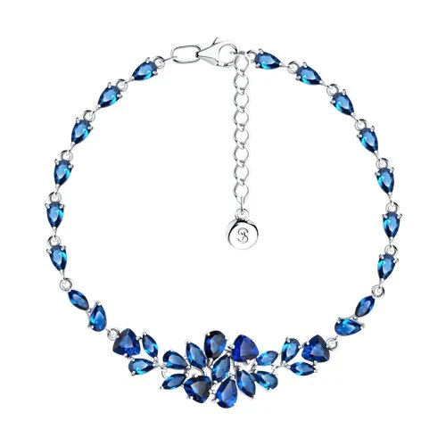 Браслет  серебряный с фианитом