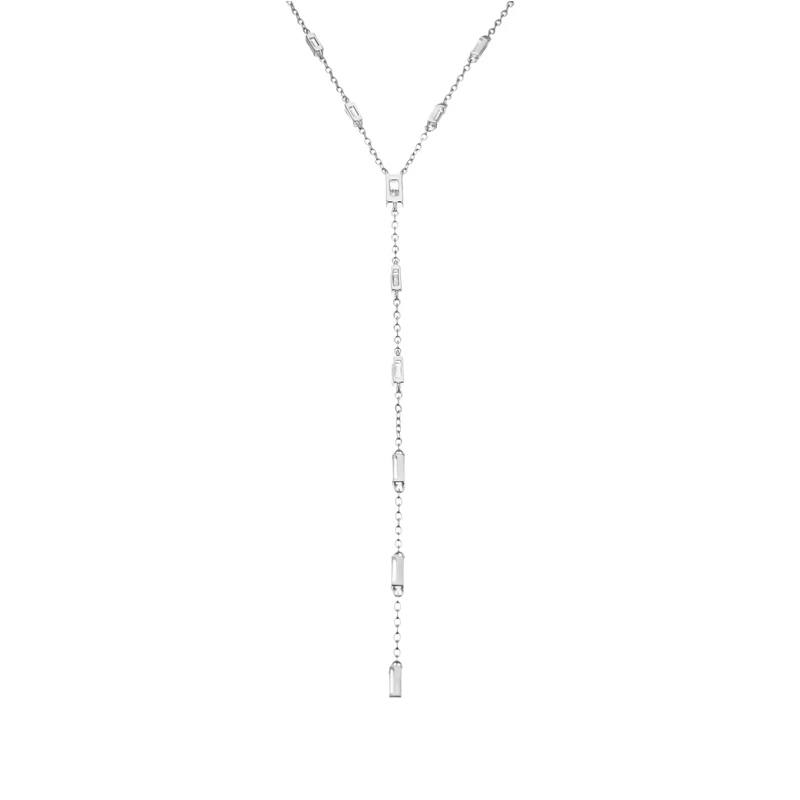 Колье  серебряное с фианитом