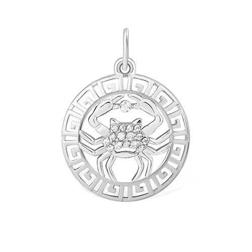 Подвеска  серебряная с фианитом