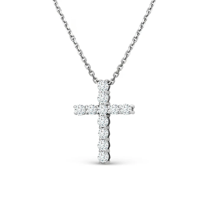 Колье  из белого золота с природным бриллиантом