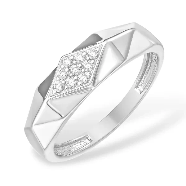 Кольцо  серебряное с фианитом