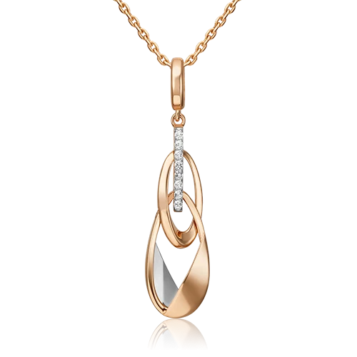 Подвеска  из красного золота с топазом