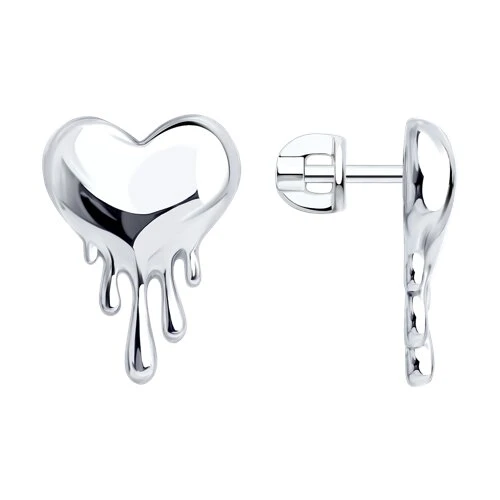 Серьги  серебряные