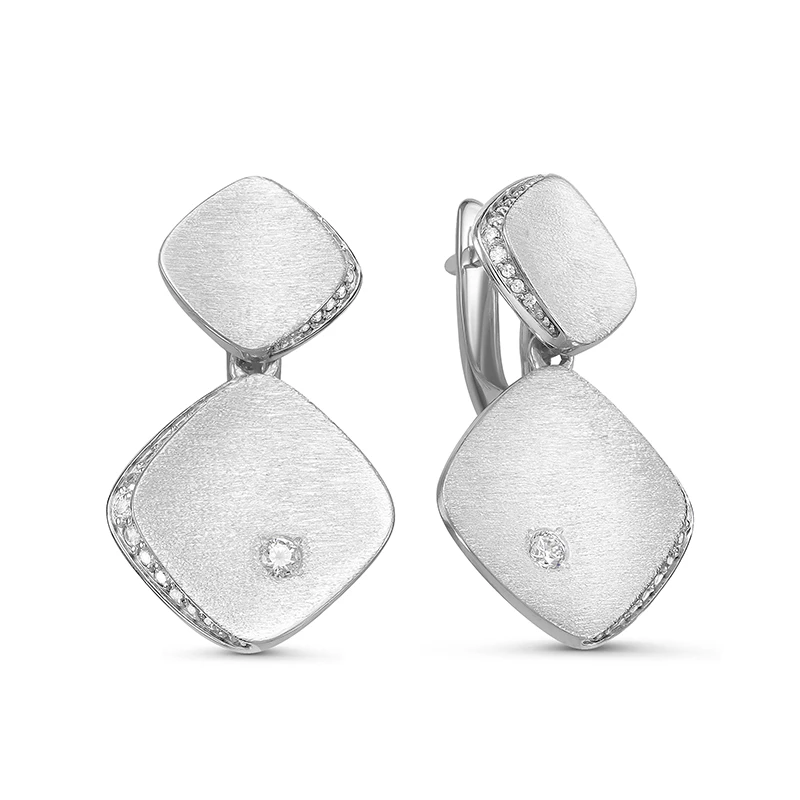 Серьги  серебряные