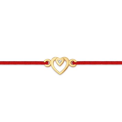 Браслет  серебряный с природным бриллиантом